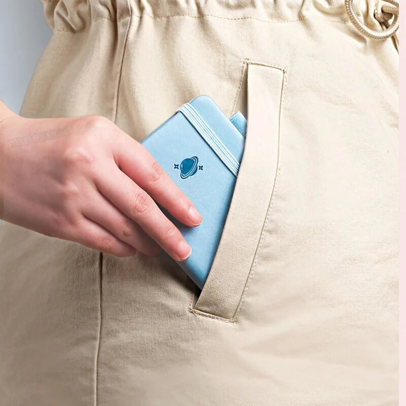 A7 Mini Notebook Hordozható Zseb Jegyzettömb Jegyzet Napló Tervező Napirend Szervező Vázlatfüzet Iroda Iskolai Irodaszerek 100 lap/200