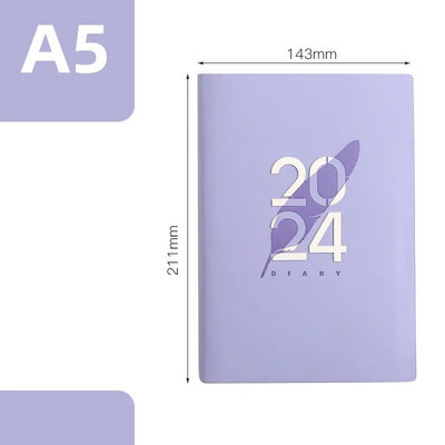 2024. gada piezīmju grāmatiņa Kawaii Notepad Ikdienas iknedēļas ikmēneša plānotāja žurnāls 2024. gada dienas kārtība spāņu valodā Grafiks Darba kārtības organizatora efektivitāte