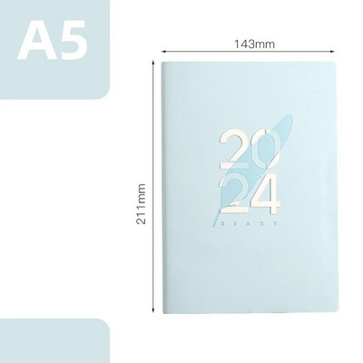 2024. gada piezīmju grāmatiņa Kawaii Notepad Ikdienas iknedēļas ikmēneša plānotāja žurnāls 2024. gada dienas kārtība spāņu valodā Grafiks Darba kārtības organizatora efektivitāte