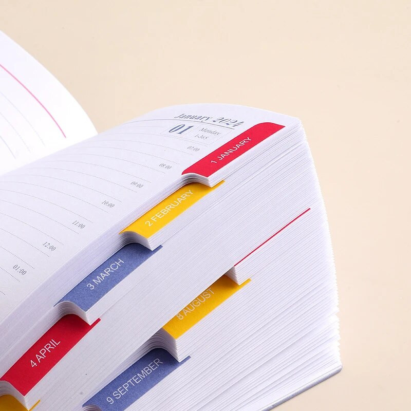 2024. gada piezīmju grāmatiņa Kawaii Notepad Ikdienas iknedēļas ikmēneša plānotāja žurnāls 2024. gada dienas kārtība spāņu valodā Grafiks Darba kārtības organizatora efektivitāte