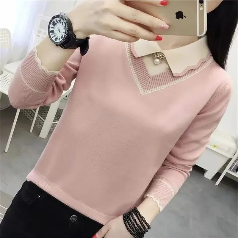 2023. gada jauns ziemas džemperis Sieviešu adīšanas džemperis Fashion Basic Top rudens silts, mīksts pulovers Trikotāžas džemperi Femme Pull