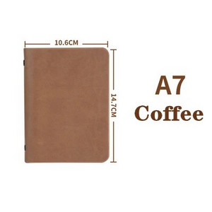 A7 mini kabatas piezīmju grāmatiņa, ādas vāks, pārnēsājams biznesa piezīmju bloks, tukša lapa dienasgrāmatas piezīmju plānotājs piezīmju grāmatiņa