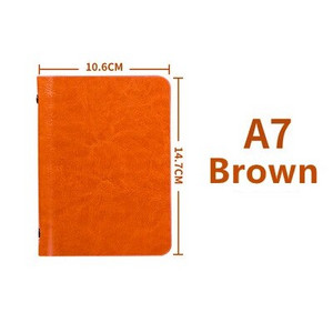 A7 mini kabatas piezīmju grāmatiņa, ādas vāks, pārnēsājams biznesa piezīmju bloks, tukša lapa dienasgrāmatas piezīmju plānotājs piezīmju grāmatiņa