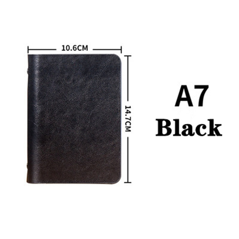 A7 mini kabatas piezīmju grāmatiņa, ādas vāks, pārnēsājams biznesa piezīmju bloks, tukša lapa dienasgrāmatas piezīmju plānotājs piezīmju grāmatiņa