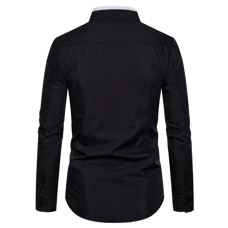 2022. gada jauni vīriešu krekli, ko Henrijs atnesa šaura, svītraina apkakle ar garām piedurknēm ar ziedu apdruku Ikdienas ballīšu kreklu topi lielizmēra S-5XL