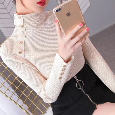 2023. gada jauns rudens ziema jauns 100% ūdeles kašmira džemperis sievietēm ar augstu atloku trikotāžas džemperis liela izmēra brīvs pamats Biezs silts tops