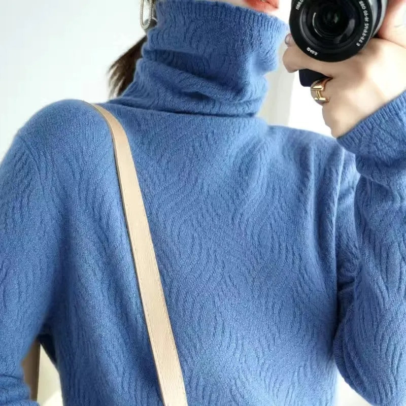 2023. gada rudens trikotāžas sieviešu džemperi ar rievotiem džemperiem Rudens ziemas pamata sieviešu džemperi, kas ir piemēroti mīkstiem siltiem topi