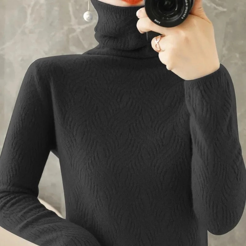 2023. gada rudens trikotāžas sieviešu džemperi ar rievotiem džemperiem Rudens ziemas pamata sieviešu džemperi, kas ir piemēroti mīkstiem siltiem topi