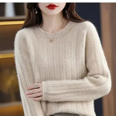 2023. g. sieviešu džemperi rudens ziemas džemperi ar garām piedurknēm Trikotāžas izstrādājumi silti džemperi Korejas kašmira apakšpuses krekli slaids džemperis