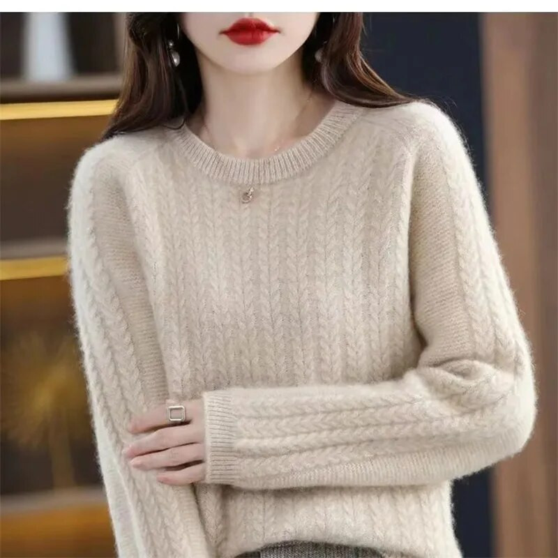 2023. g. sieviešu džemperi rudens ziemas džemperi ar garām piedurknēm Trikotāžas izstrādājumi silti džemperi Korejas kašmira apakšpuses krekli slaids džemperis