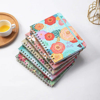 A5 Coil Notebook 2024 Planner Agenda Notepads Английски дневник Бележки