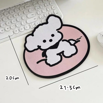 MINKYS Kawaii Sugar Rabbit Neslīdošs ūdensnecaurlaidīgs rakstāmgalda paklājiņš Peļu paliktnis Datora peles paliktnis Piederumi Skolas biroja kancelejas preces