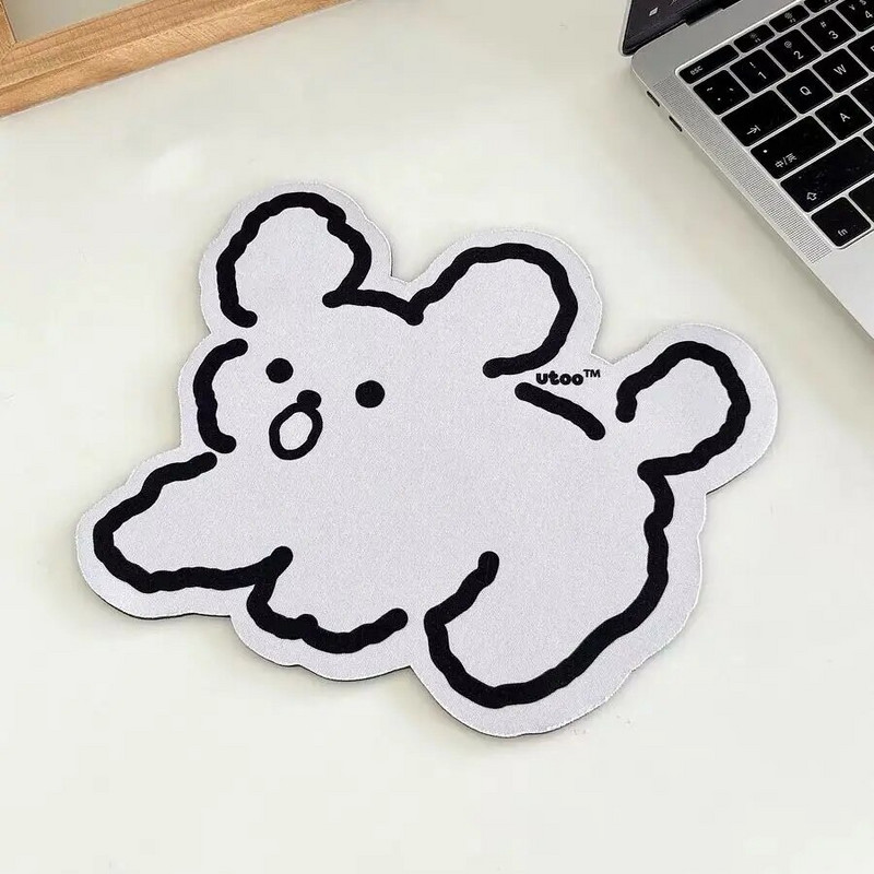 MINKYS Kawaii Sugar Rabbit Neslīdošs ūdensnecaurlaidīgs rakstāmgalda paklājiņš Peļu paliktnis Datora peles paliktnis Piederumi Skolas biroja kancelejas preces