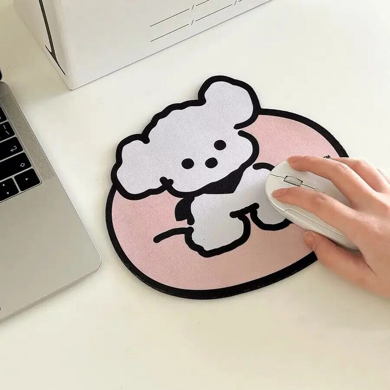 MINKYS Kawaii Sugar Rabbit Neslīdošs ūdensnecaurlaidīgs rakstāmgalda paklājiņš Peļu paliktnis Datora peles paliktnis Piederumi Skolas biroja kancelejas preces