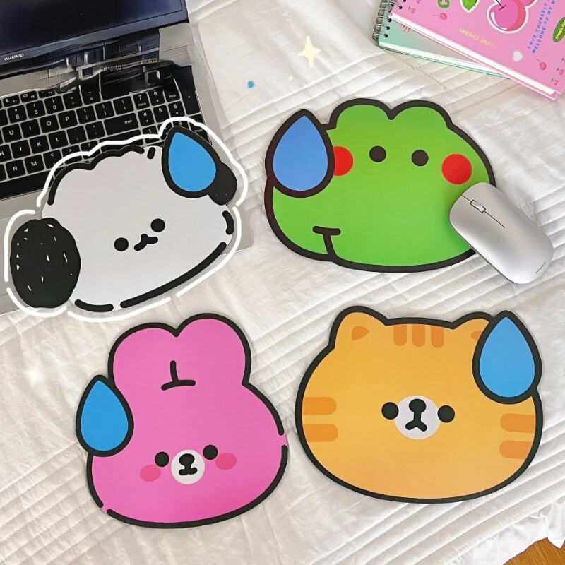 PVC Non-slipCute peles paliktnis mazs dzīvnieks mazs piezīmjdators biroja multfilmas studentu radošais rakstāmgalda paliktnis