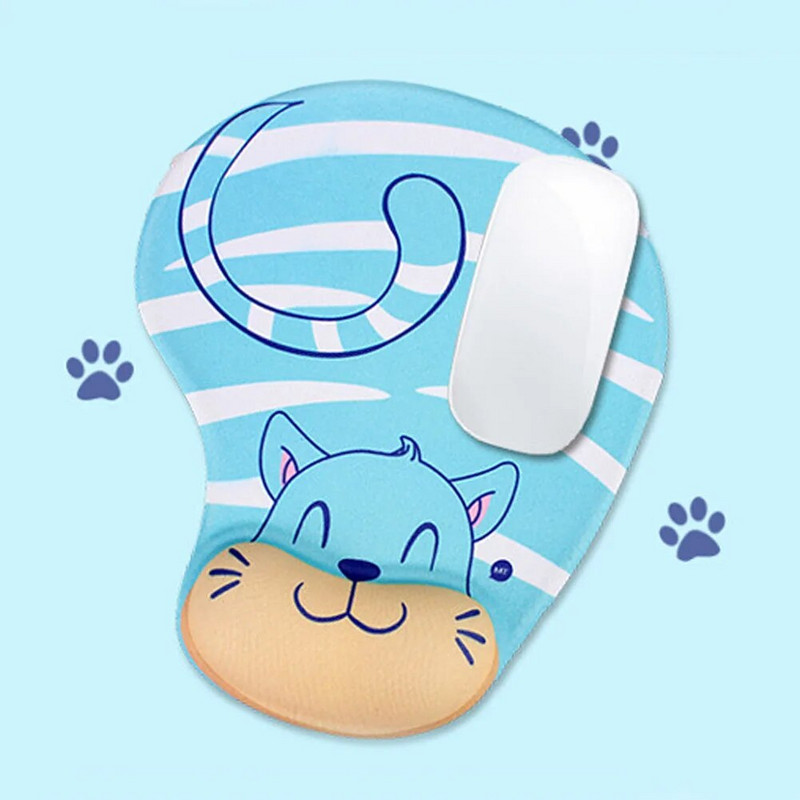 Tampă de mouse drăguță cu desene animate Suport ergonomic pentru încheietura mâinii Covoraș antiderapant Mousepad moale PC Laptop Accesorii pentru computer Tampă de mouse pentru jocuri