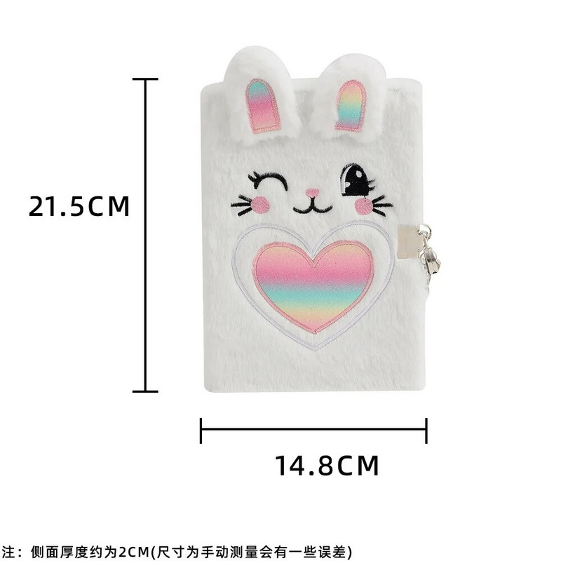 A5 formāta jauna bērnu multfilmu piezīmju grāmatiņa ar slēdzenes žurnālu Jauka plīša dienasgrāmatas grāmatu dāvanu grāmata