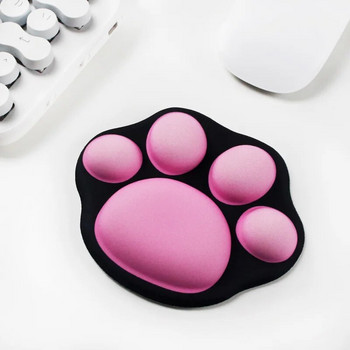 3D подложка за мишка с котешка лапа Kawaii Поставка за китката Удобна възглавница за ръце Неплъзгаща се опора за китката Корейски канцеларски материали Офис консумативи