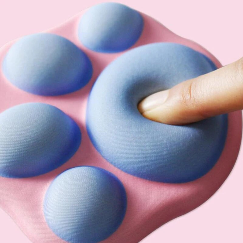 3D подложка за мишка с котешка лапа Kawaii Поставка за китката Удобна възглавница за ръце Неплъзгаща се опора за китката Корейски канцеларски материали Офис консумативи