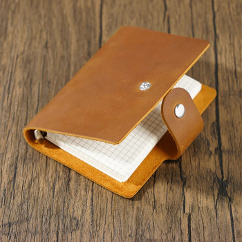 1 τεμ. Δερμάτινο κάλυμμα από δέρμα αγελάδας Organizer Notepad Planner Notepad 96 φύλλα 2 Kind Paper Note Book Βιβλίο επιστολόχαρτα Σχολικά είδη γραφείου