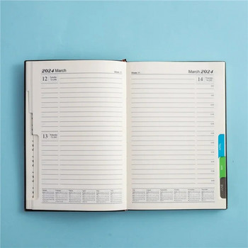Σημειωματάρια ημερολογίου ημερολογίου εξωφύλλου PU 2024 Daily Planner Ιδανικά για Σχολικό Γραφείο Σχεδιασμός Ημερολογίου 365 Ημερών Επιχειρήσεων A5