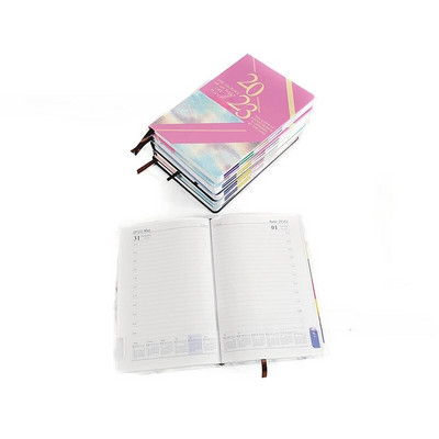 2024. gada dienas kārtības grāmata angļu/spāņu žurnāla A5 piezīmjdatora dienas plānotājs Vienkāršs, moderns, biezināts piezīmju grāmatiņas Pu vāks