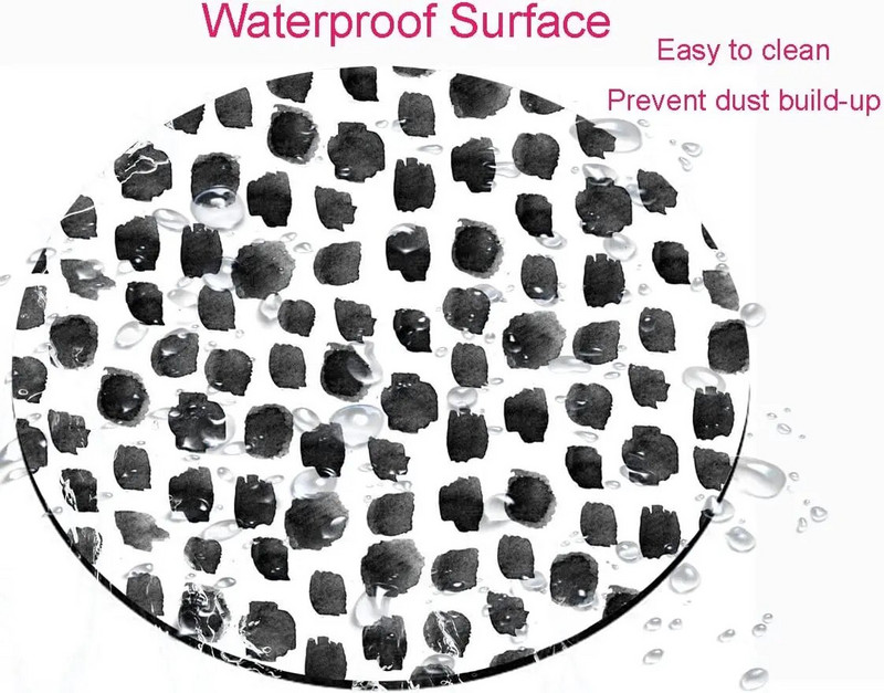 Apaļš peles paliktnis Polka Dot Print Premium tekstūras peles paklājiņš, mazs, neslīdošs gumijas pamats, apaļš peles paliktnis ar dizainu darbam spēlēm