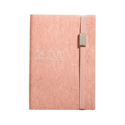 2024. gada iknedēļas mēneša plānotājs Iknedēļas plānotājs uzdevumu saraksts Piezīmju grāmatiņa Iknedēļas mēneša plānotājs Kalendāra grāmata PU ādas biezs papīrs