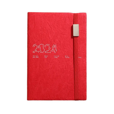 2024. gada iknedēļas mēneša plānotājs Iknedēļas plānotājs uzdevumu saraksts Piezīmju grāmatiņa Iknedēļas mēneša plānotājs Kalendāra grāmata PU ādas biezs papīrs