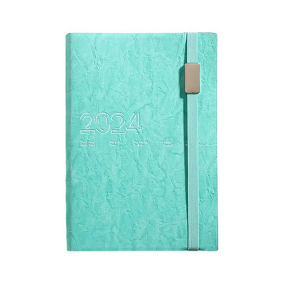 2024. gada iknedēļas mēneša plānotājs Iknedēļas plānotājs uzdevumu saraksts Piezīmju grāmatiņa Iknedēļas mēneša plānotājs Kalendāra grāmata PU ādas biezs papīrs