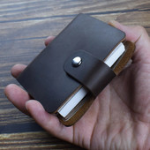 Φορητό Φορητό Φύλλο Εβδομαδιαίου Σχεδίου Σημειωμάτων Σημειωματάριο Ταξιδίου με Κουμπί Γνήσιο Δερμάτινο Κάλυμμα