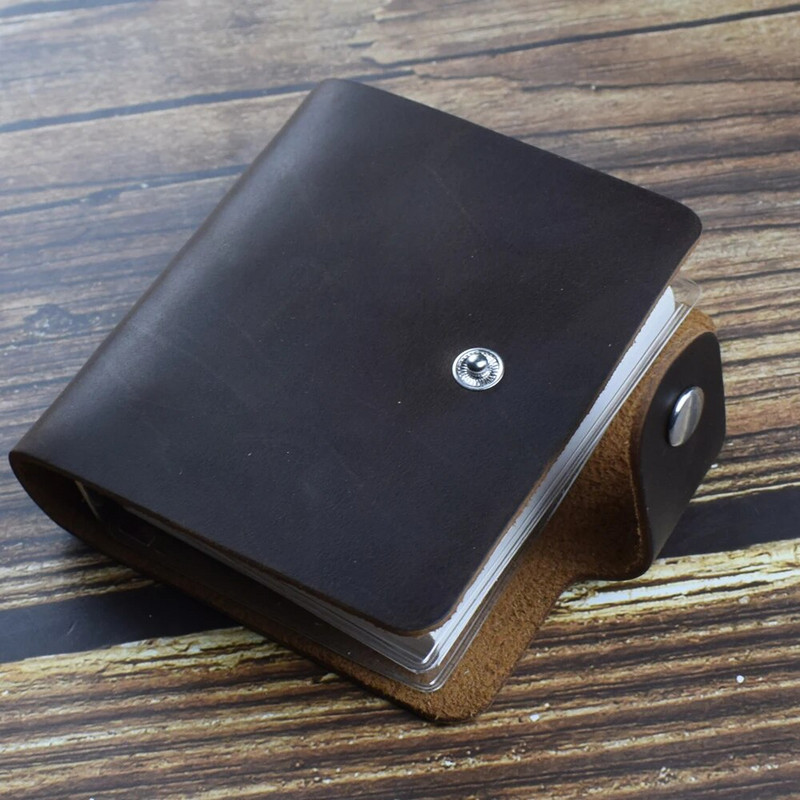Φορητό Φορητό Φύλλο Εβδομαδιαίου Σχεδίου Σημειωμάτων Σημειωματάριο Ταξιδίου με Κουμπί Γνήσιο Δερμάτινο Κάλυμμα