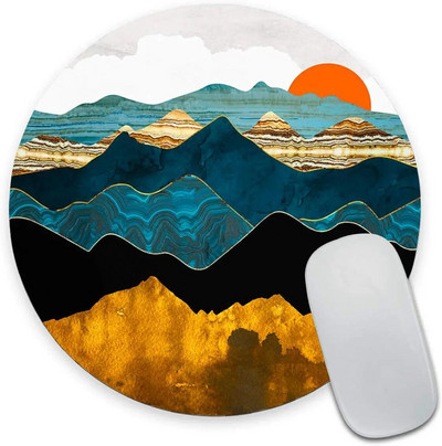 Στρογγυλό Mouse Pad Ιαπωνικό Mouse Pad Αδιάβροχο κυκλικό μικρό mousepad Αντιολισθητικό mousepad από καουτσούκ για φορητό υπολογιστή γραφείου