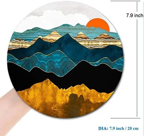 Στρογγυλό Mouse Pad Ιαπωνικό Mouse Pad Αδιάβροχο κυκλικό μικρό mousepad Αντιολισθητικό mousepad από καουτσούκ για φορητό υπολογιστή γραφείου