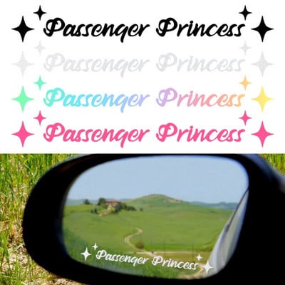 Passenger Princess Star Car Rear View Mirror Waterproof Stickers Decor Auto Vehicle Vinyl Decal Sticker Car Interior Accessories