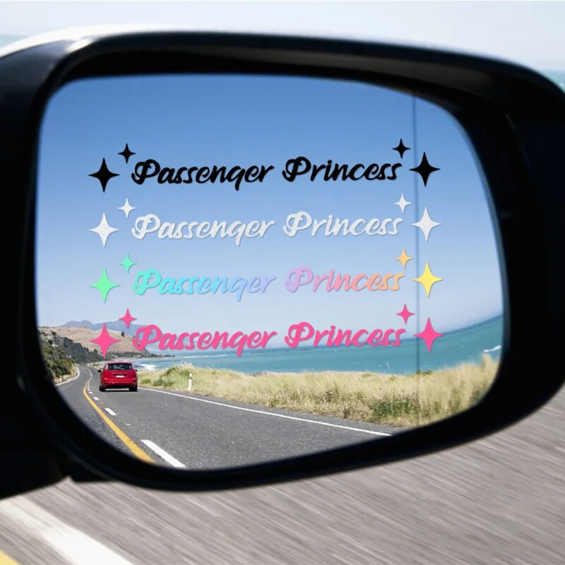 Passenger Princess Star Auto tahavaatepeegel Veekindlad kleebised Decor Auto Vehicle Vinüül Kleebis Kleebis Auto Interjööri Aksessuaarid