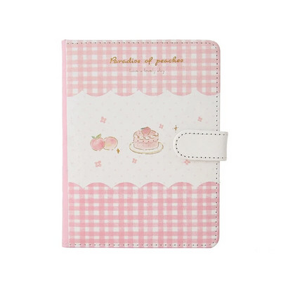 Kawaii Pink Persiku dienasgrāmata Jauka plānotāja grāmata studentiem PU vāks Magnētiska dienas kārtība Krāsainas iekšējās lapas Žurnāli Kancelejas preces Piezīmju grāmatiņas