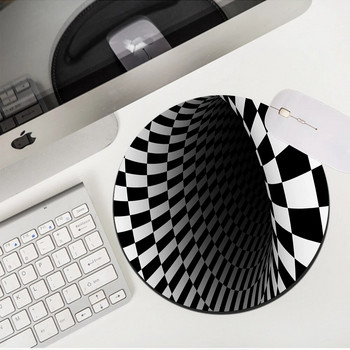 Καυτές εκπτώσεις 3D Illusion Αντιολισθητικό Στρογγυλό Μικρό Mouse Pad Πατάκια ποντικιού Χαλιά Αξεσουάρ gaming DeskMat for The Mouse για φορητό υπολογιστή Gamer