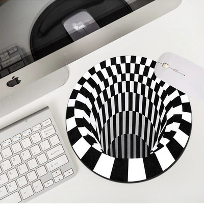 Karstā izpārdošana 3D Illusion Neslīdošs apaļš mazs peles paliktnis Peļu paklāji Paklāji Spēļu piederumi Galda paklājiņš pelei Gamer PC klēpjdatoram
