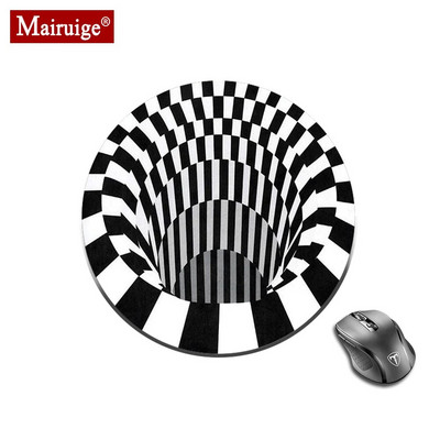 Karstā izpārdošana 3D Illusion Neslīdošs apaļš mazs peles paliktnis Peļu paklāji Paklāji Spēļu piederumi Galda paklājiņš pelei Gamer PC klēpjdatoram