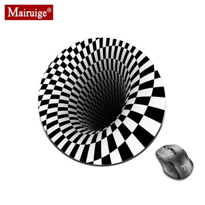 Karstā izpārdošana 3D Illusion Neslīdošs apaļš mazs peles paliktnis Peļu paklāji Paklāji Spēļu piederumi Galda paklājiņš pelei Gamer PC klēpjdatoram