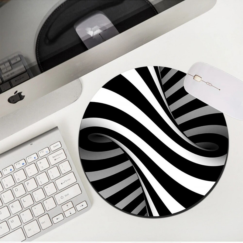 Karstā izpārdošana 3D Illusion Neslīdošs apaļš mazs peles paliktnis Peļu paklāji Paklāji Spēļu piederumi Galda paklājiņš pelei Gamer PC klēpjdatoram