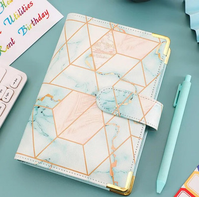 Macaroon Color A6 PU ādas iesiešanas piezīmju grāmatiņas vāka dienasgrāmata Dienas kārtības plānotājs Papīra vāks Skolas kancelejas preces