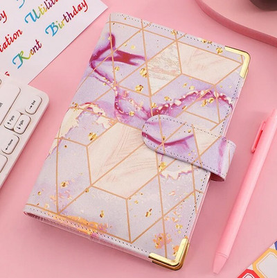 Macaroon Color A6 PU ādas iesiešanas piezīmju grāmatiņas vāka dienasgrāmata Dienas kārtības plānotājs Papīra vāks Skolas kancelejas preces