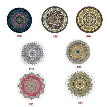 Nworld Vintage Bohemian Round Computer 3D Carpet Mouse Pad Mat Αντιολισθητικό ποντίκι για τυχερά παιχνίδια για υπολογιστή στο σπίτι του γραφείου LOL Overwatch CS GO