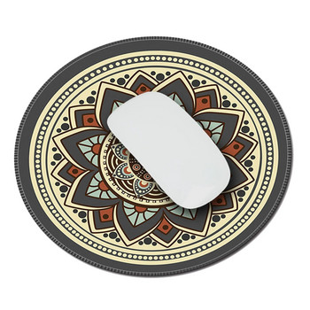 Nworld Vintage Bohemian Round Computer 3D Carpet Mouse Pad Mat Mousepad Anti Slip for Home Office PC Gaming LOL Overwatch CS GO