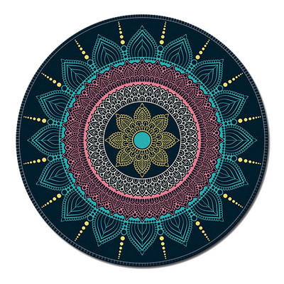 Nworld Vintage Bohemian Round Computer 3D Carpet Mouse Pad Mat Mousepad Anti Slip for Home Office PC Gaming LOL Overwatch CS GO