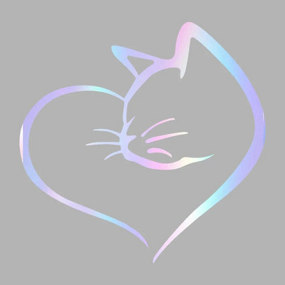 Smieklīgi kaķu sirsniņas automašīnu uzlīmes PVC atstarojošas uzlīmes Auto ārējās apdares piederumi Radošas uzlīmes automašīnu vējstiklam