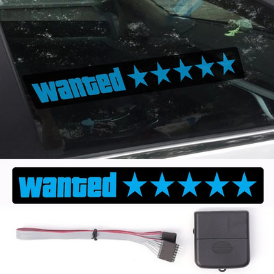 Modes Vējstikls Elektriskais LED Meklējamo automašīnu logu Uzlīmes Auto Motociklu Drošības Brīdinājuma zīmes Auto Uzlīmes Dekorācijas uzlīme