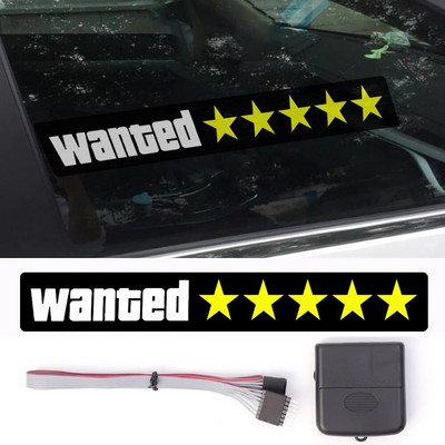 Modes Vējstikls Elektriskais LED Meklējamo automašīnu logu Uzlīmes Auto Motociklu Drošības Brīdinājuma zīmes Auto Uzlīmes Dekorācijas uzlīme